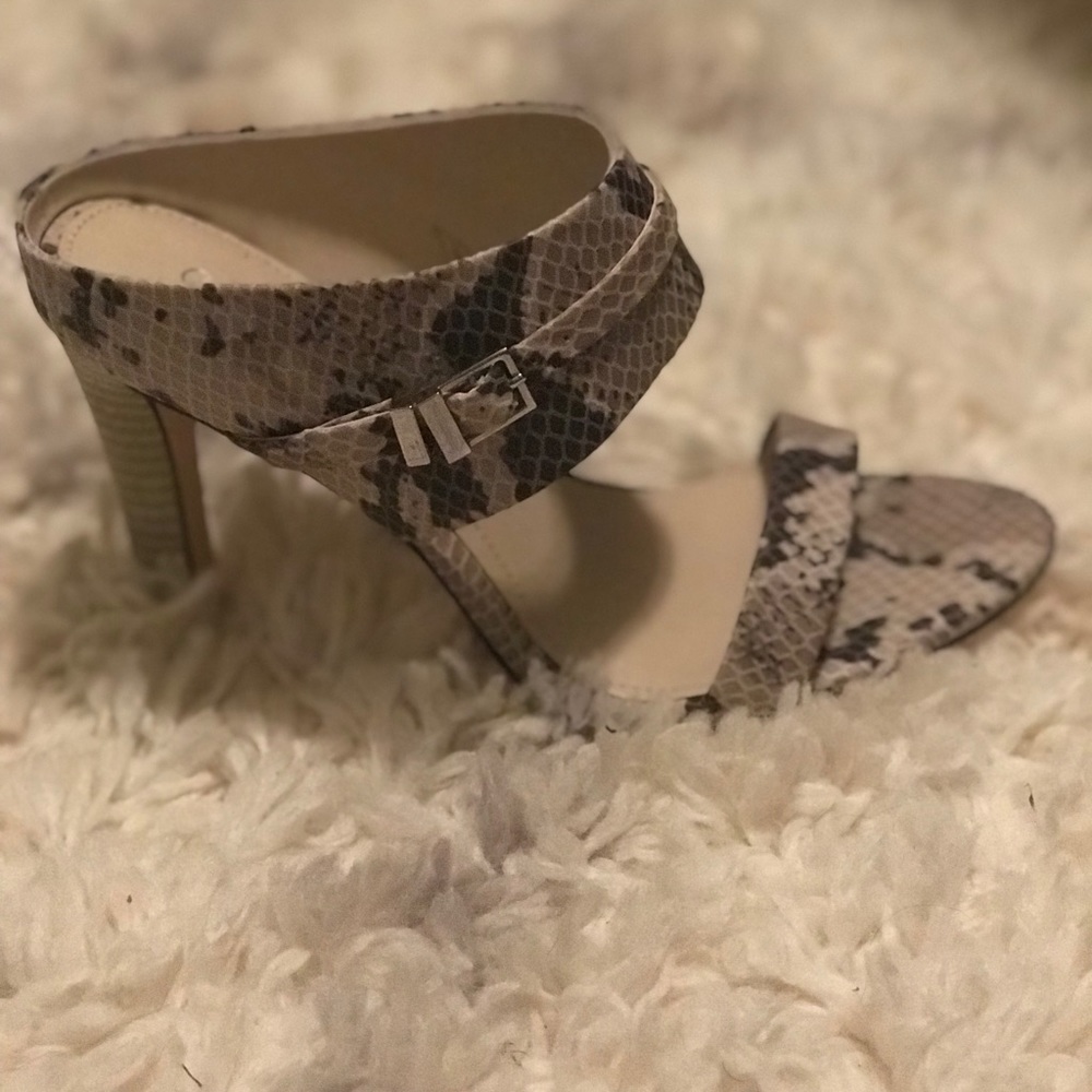 Calvin Klein snake print mules